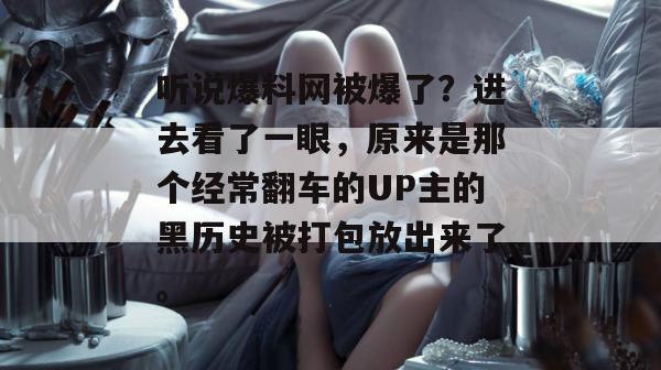 听说爆料网被爆了？进去看了一眼，原来是那个经常翻车的UP主的黑历史被打包放出来了。